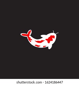 Koi fish icon logo design vector template illustration