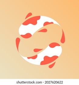 Koi Fish Icon Symbol Logo Exotic