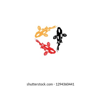 Koi fish icon vector illustration