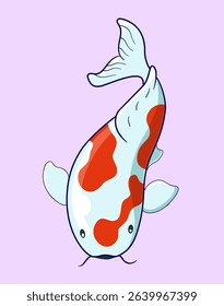 koi fish illustration cartoon design