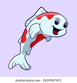koi fish illustration cartoon design