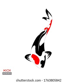 
Pescado de Koi. ilustración de peces koi de estilo plano.