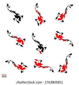 
Koi fish. illustration of koi fish in flat style.