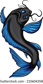 Koi fish illustration with premium quality stock vector