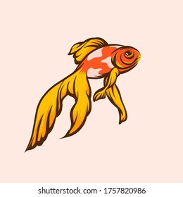 Koi fish illustration. Vector art. Can be use as mascot design, poster, and print.