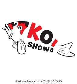 Koi fish line art. Koi fish elemento de Vector de logotipo japonés