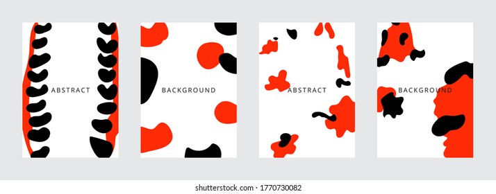 Koi fish line arts vector cover set. Nature design elements for invitation, prints, fabric and wallpaper.