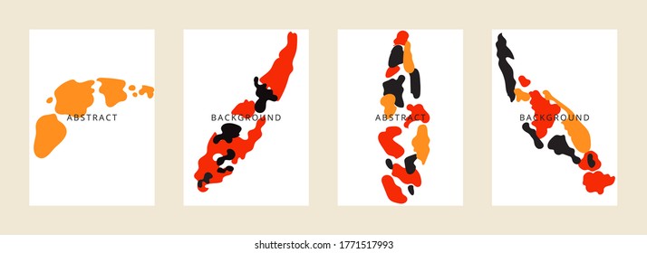 Juego de cubierta vectorial de las artes de la línea de pescado de Koi. Elementos de diseño natural para invitación, impresiones, tela y papel pintado.