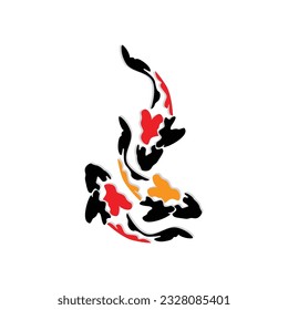 Koi Fish Logo Design, Chinese Lucky And Triumph Ornamental Fish Vector, Company Brand Gold Fish Icon