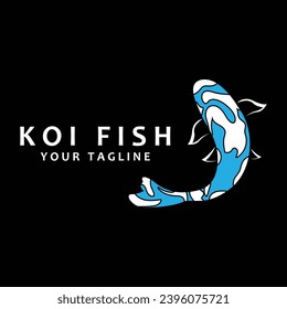 Koi Fish Logo Design, Chinese Lucky And Triumph Ornamental Fish Vector, Company Brand Gold Fish Icon