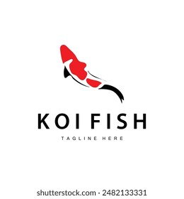 Koi Fish Logo Design Chinese Lucky Ornamental Fish Goldfish Company Brand