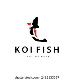 Koi Fish Logo Design Chinese Lucky Ornamental Fish Goldfish Company Brand