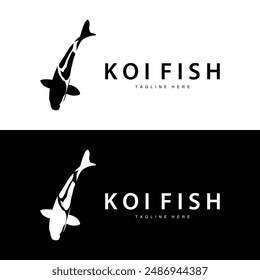 Koi Fish Logo Design Chinese Lucky Ornamental Fish Goldfish Company Brand