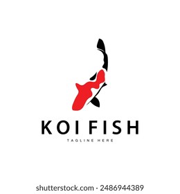 Koi Fish Logo Design Chinese Lucky Ornamental Fish Goldfish Company Brand