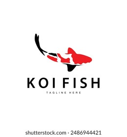 Koi Fish Logo Design Chinese Lucky Ornamental Fish Goldfish Company Marca