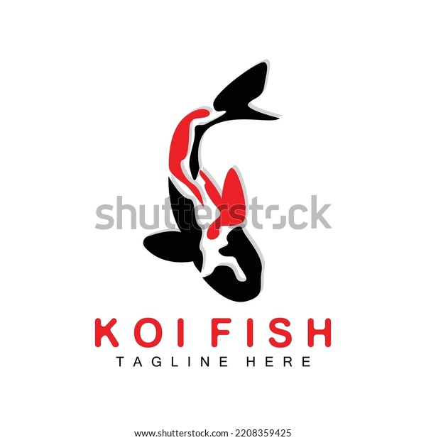 Koi Fish Logo Design Chinese Lucky Stock Vector (Royalty Free ...