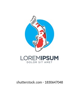 Koi Fish Logo Design Template