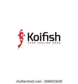 koi fish logo design. logo template