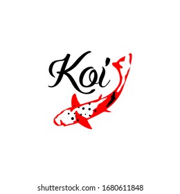 Plantilla de vector de diseño del logotipo Koi Fish