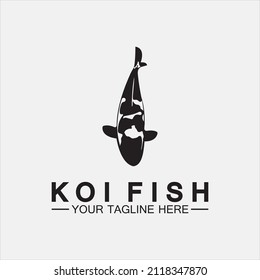 Koi Fish Logo Design Vector Template