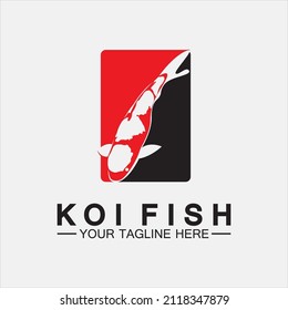 Koi Fish Logo Design Vector Template