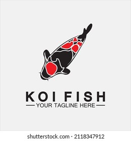 Koi Fish Logo Design Vector Template