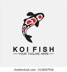 Koi Fish Logo Design Vector Template