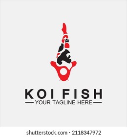 Koi Fish Logo Design Vector Template