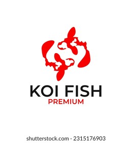 Koi fish logo design vector concept illustration idea