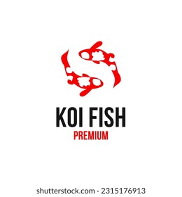 Koi fish logo design vector concept illustration idea
