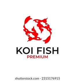Koi fish logo design vector concept illustration idea