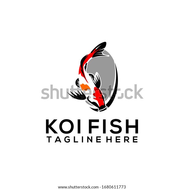 Koi Fish Logo Design Vector Template Stock Vector (Royalty Free) 1680611773