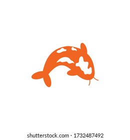 Koi fish logo icon design vector template