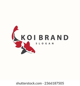 Koi Fish Logo Simple Design Vector Illustration