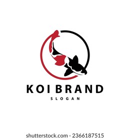 Koi Fish Logo Simple Design Vector Illustration