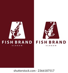 Koi Fish Logo Simple Design Vector Illustration