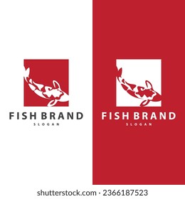Koi Fish Logo Simple Design Vector Illustration
