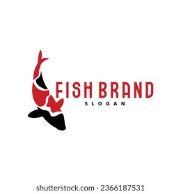 Koi Fish Logo Simple Design Vector Illustration