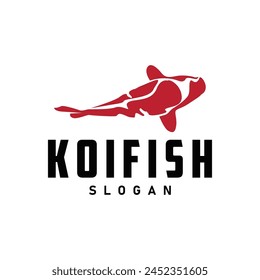 Koi Fish Logo Einfaches Design Vektorillustration