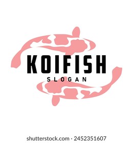 Koi Fish Logo Simple Design Vector Illustration