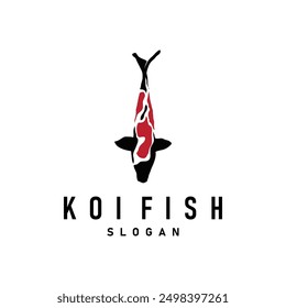 Koi Fish Logo Simple Design Vector Illustration