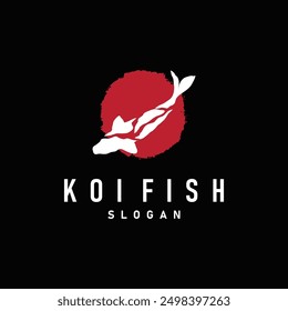 Koi Fish Logo Simple Design Vector Illustration