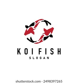 Koi Fish Logo Simple Design Vector Illustration