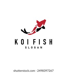 Koi Fish Logo Simple Design Vector Illustration