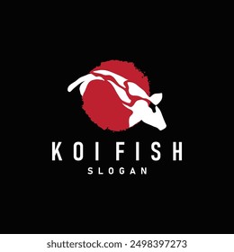 Koi Fish Logo Simple Design Vector Illustration