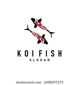 Koi Fish Logo Simple Design Vector Illustration