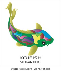 Koi Fish Logo Simple Design Vector Illustration