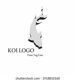 koi fish logo that appears to have a shadow