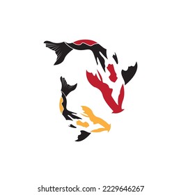 Koi fish logo vector illustration