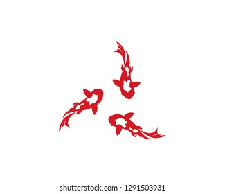 Koi fish logo vector template